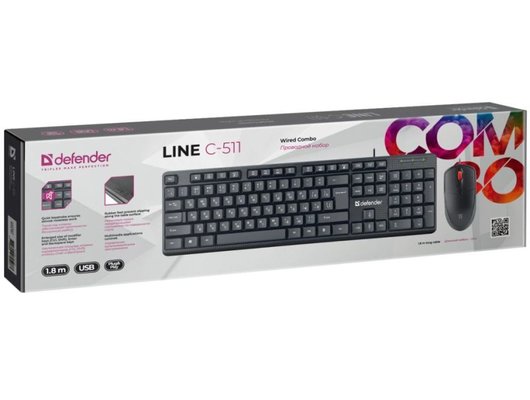 Клавиатура+мышь DEFENDER Line C-511